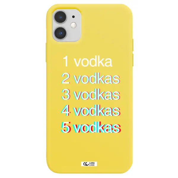 Vodka Apple iPhone 11 Silicone canary yellow Case