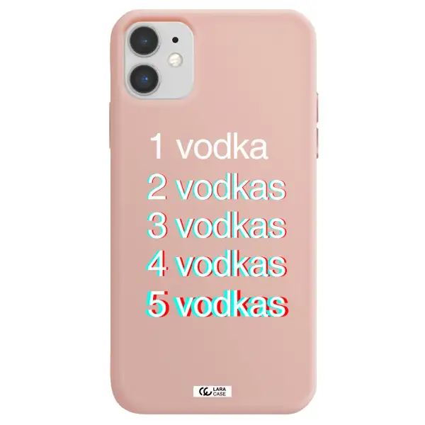 Vodka Apple iPhone 11 Silicone pastel pink Case