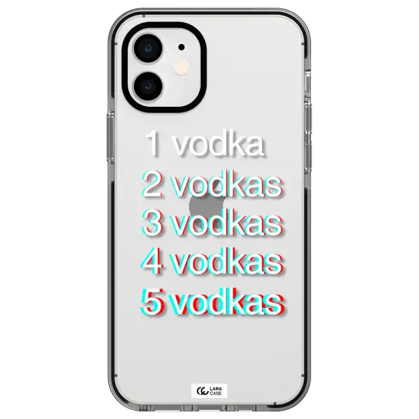Vodka Apple iPhone 12 impact black border Case