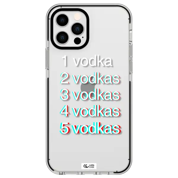 Vodka Apple iPhone 12 pro impact black border Case
