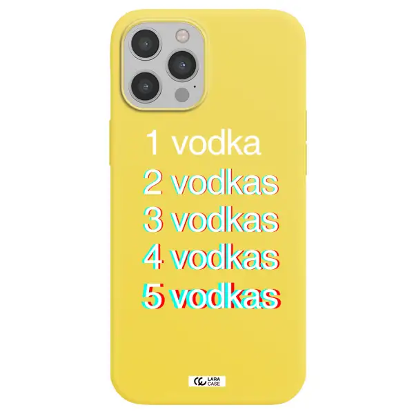 Vodka Apple iPhone 12 pro Silicone canary yellow Case