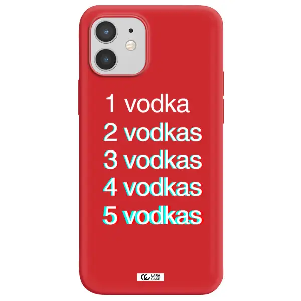 Vodka Apple iPhone 12 Silicone Imperial Red Case