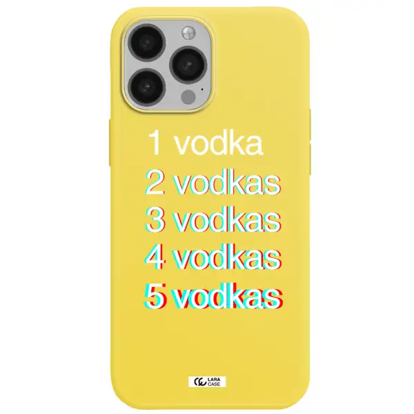 Vodka Apple iPhone 13 Pro Max Silicone canary yellow Case