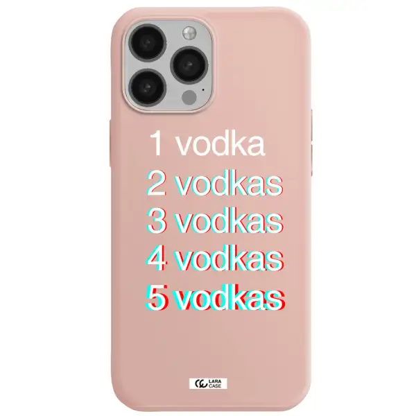 Vodka Apple iPhone 13 Pro Silicone pastel pink Case