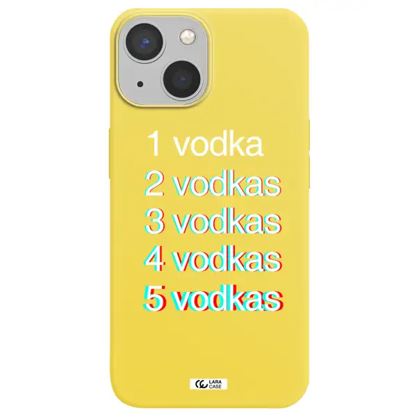 Vodka Apple iPhone 13 Silicone canary yellow Case