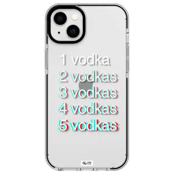 Vodka Apple iPhone 14 plus impact black border Case