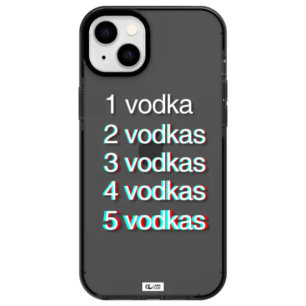 Vodka Apple iPhone 14 plus impact Smoke Black Case