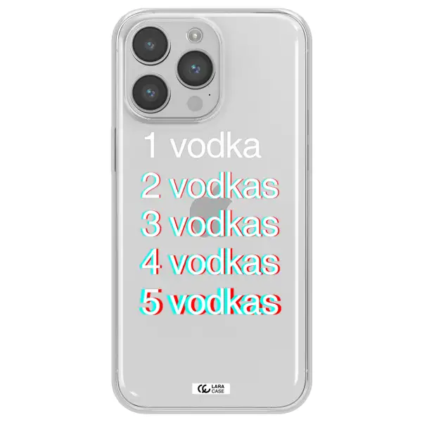 Vodka Apple iPhone 14 pro max Clear TPU Case
