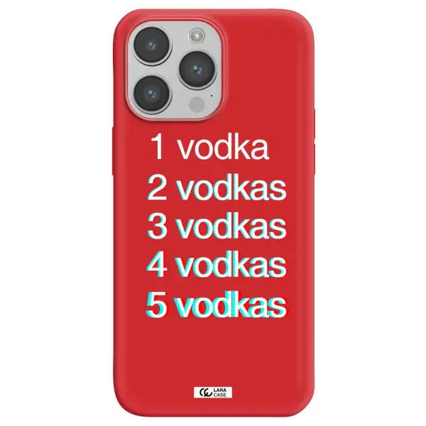 Vodka Apple iPhone 14 pro Silicone Imperial Red Case