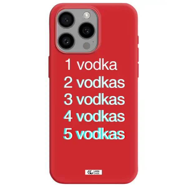 Vodka Apple Iphone 15 Pro Max Silicone Imperial Red Case