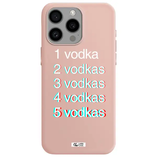 Vodka Apple Iphone 15 Pro max Silicone pastel pink Case