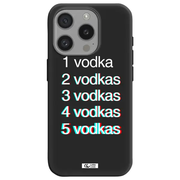 Vodka Apple Iphone 15 Pro Silicone Black Case