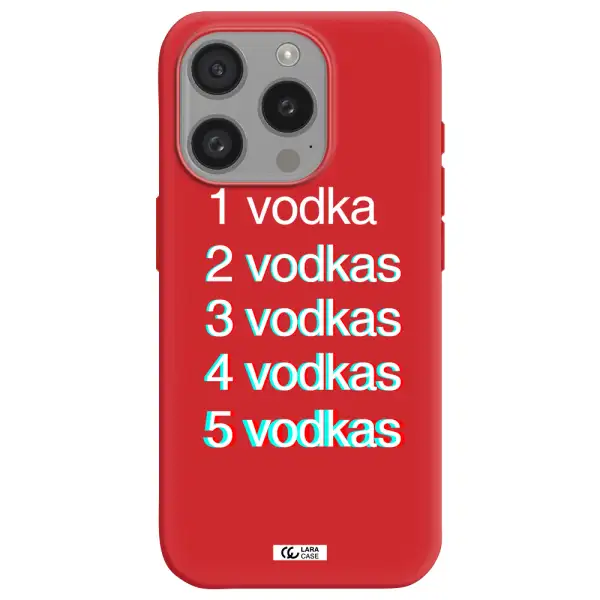 Vodka Apple Iphone 15 Pro Silicone Imperial Red Case
