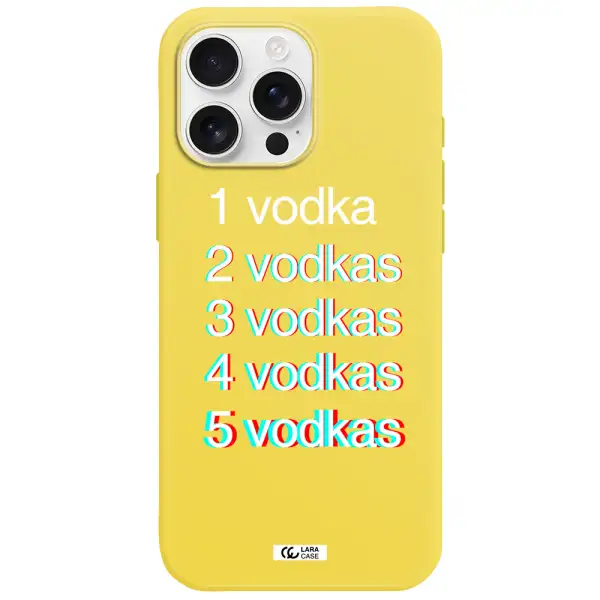 Vodka Apple Iphone 16 Pro Max Silicone Canary Yellow Case