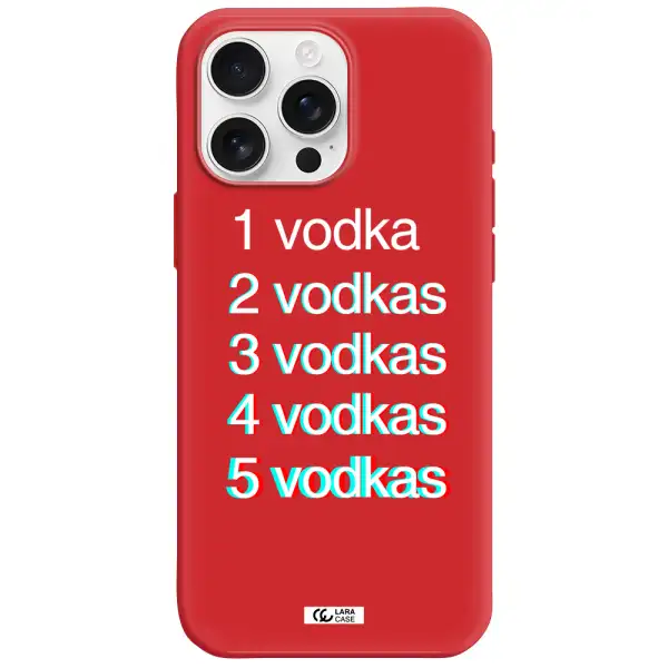 Vodka Apple Iphone 16 Pro Max Silicone Imperial Red Case
