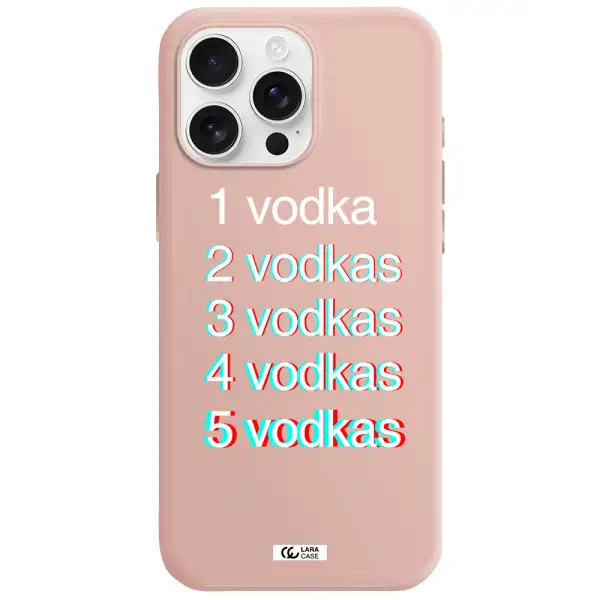 Vodka Apple Iphone 16 Pro Max Silicone Pastel Pink Case