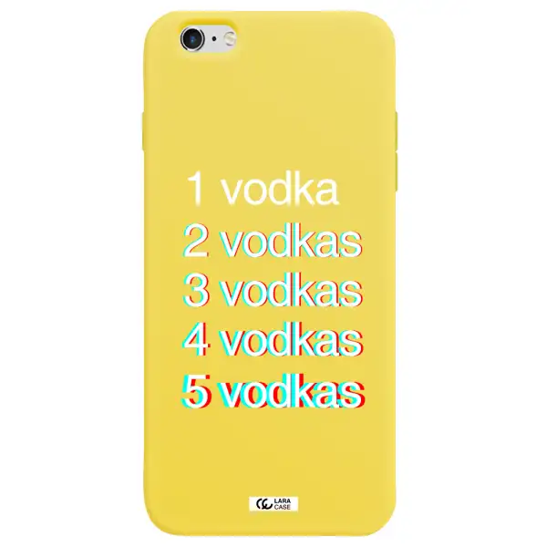 Vodka Apple iPhone 6 plus Silicone canary yellow Case
