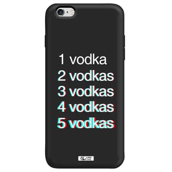 Vodka Apple iPhone 6 s plus Silicone black Case