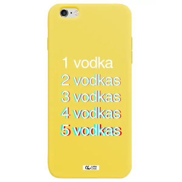Vodka Apple iPhone 6 s plus Silicone canary yellow Case