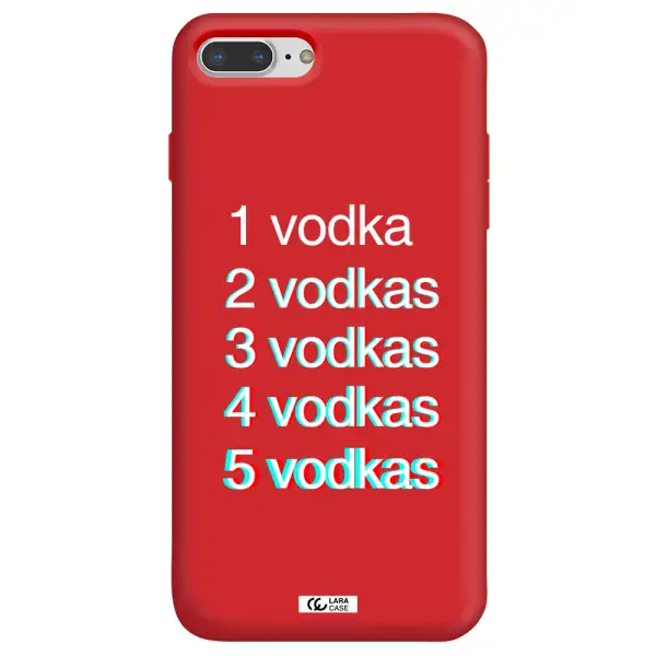 Vodka Apple iPhone 7 plus Silicone Imperial Red Case