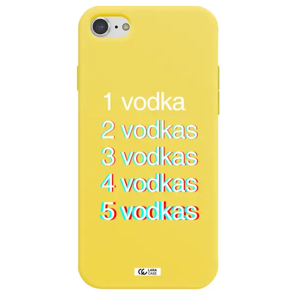 Vodka Apple iPhone 7 Silicone canary yellow Case