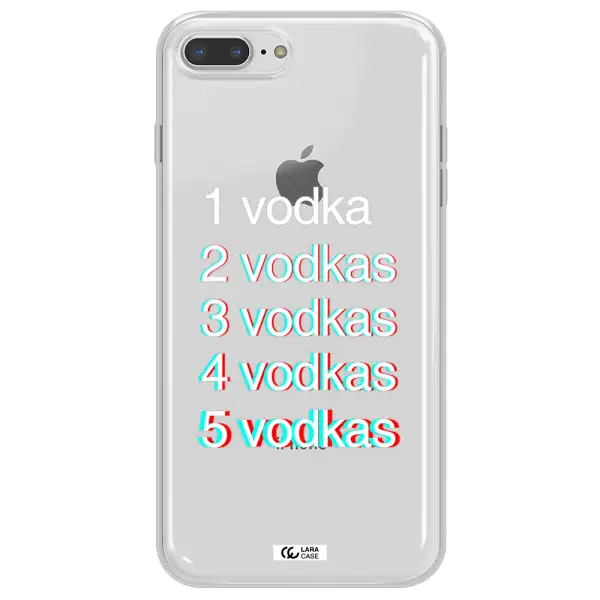 Vodka Apple iPhone 8 plus Clear TPU Case