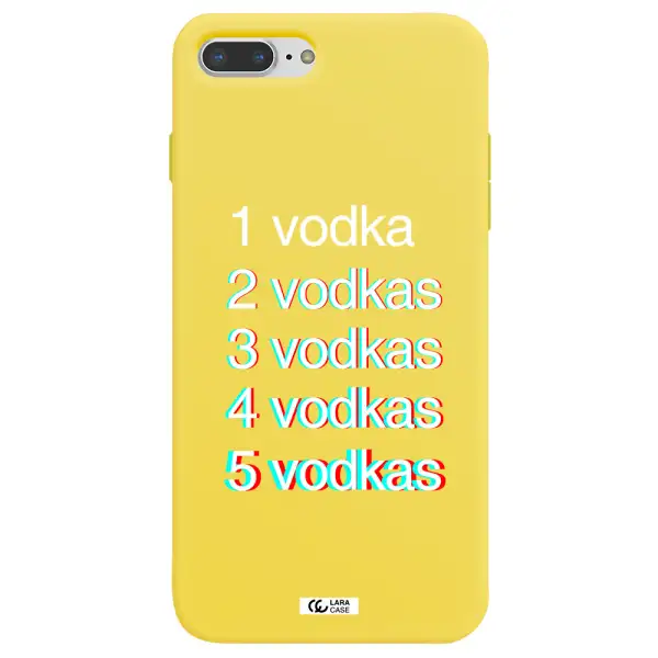Vodka Apple iPhone 8 plus Silicone canary yellow Case