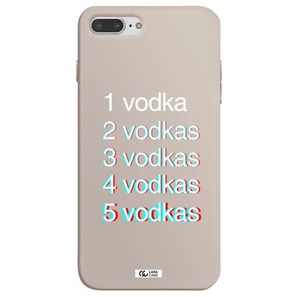 Vodka Apple iPhone 8 plus Silicone Stone Case