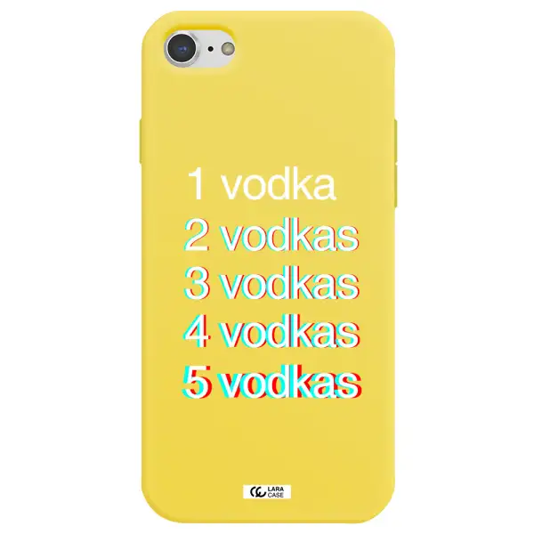 Vodka Apple iPhone 8 Silicone canary yellow Case
