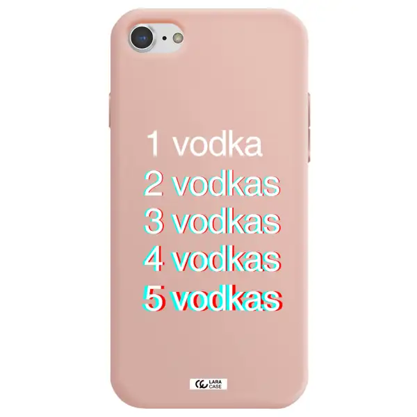 Vodka Apple iPhone 8 Silicone pastel pink Case