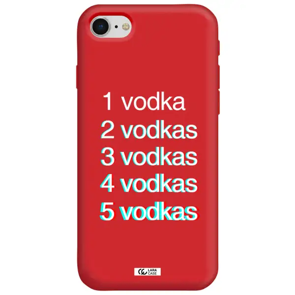 Vodka Apple iPhone se 2020 Silicone Imperial Red Case