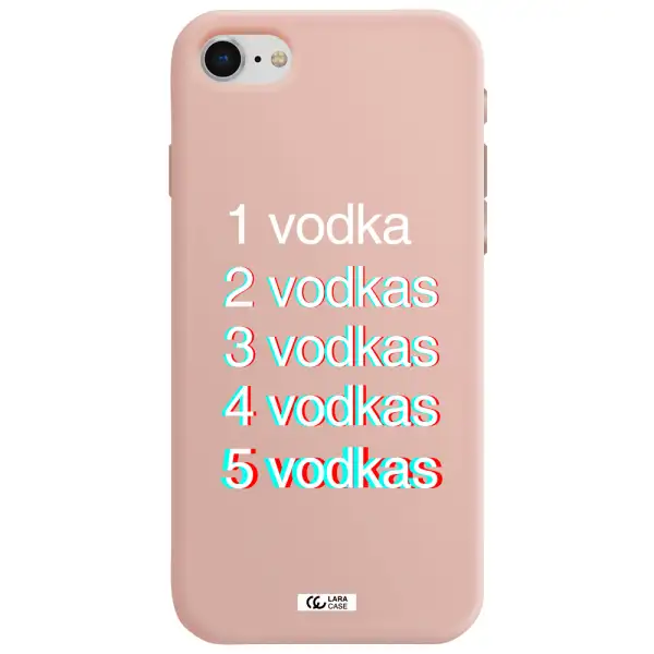 Vodka Apple iPhone se 2020 Silicone pastel pink Case
