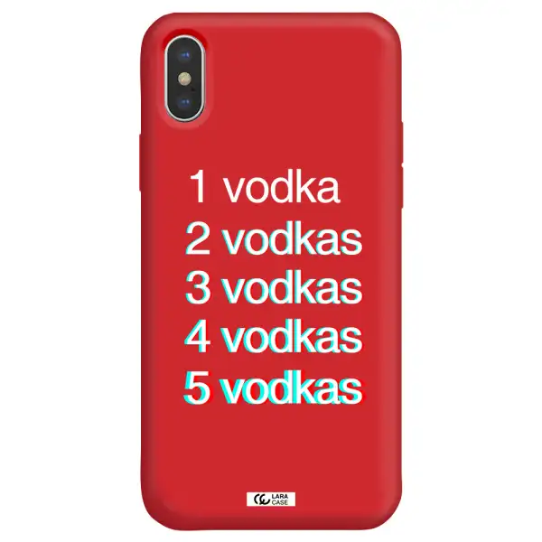 Vodka Apple iPhone X Silicone Imperial Red Case
