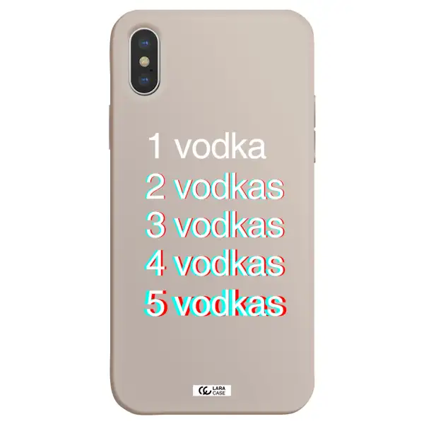 Vodka Apple iPhone X Silicone Stone Case