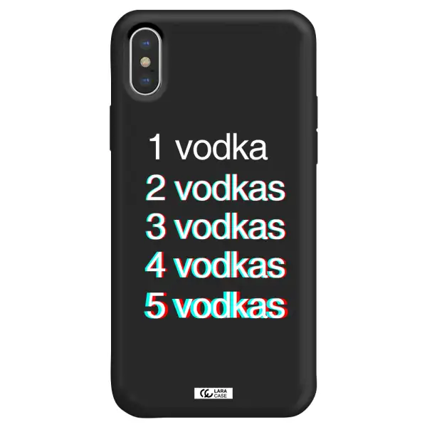 Vodka Apple iPhone XS Silicone black Case