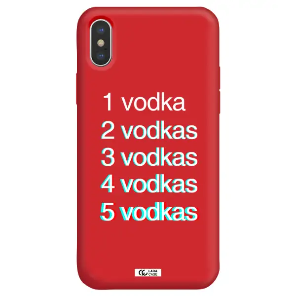 Vodka Apple iPhone XS Silicone Imperial Red Case