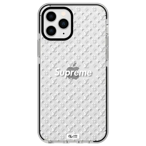 Supreme Center Apple iPhone 11 pro impact black border Case