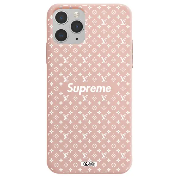 Supreme Center Apple iPhone 11 pro max Silicone pastel pink Case