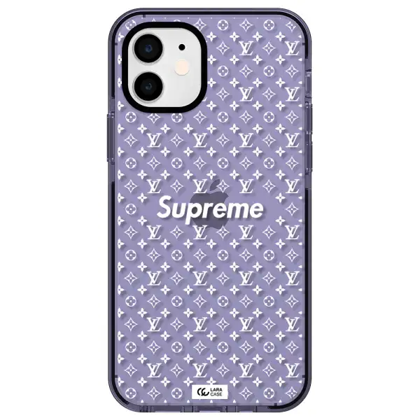 Supreme Center Apple iPhone 12 impact Lilac Case