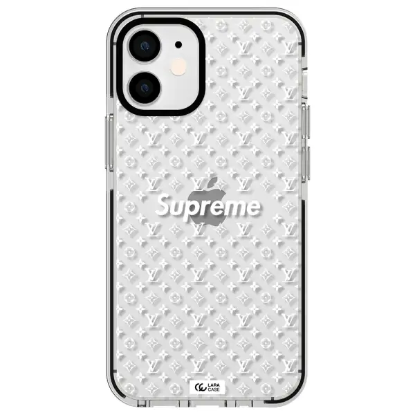 Supreme Center Apple iPhone 12 mini impact black border Case