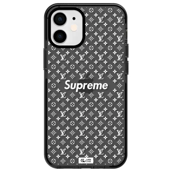 Supreme Center Apple iPhone 12 mini impact Smoke Black Case