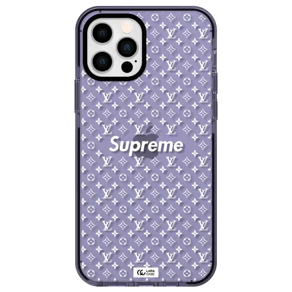 Supreme Center Apple iPhone 12 pro impact Lilac Case