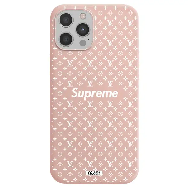 Supreme Center Apple iPhone 12 pro Silicone pastel pink Case