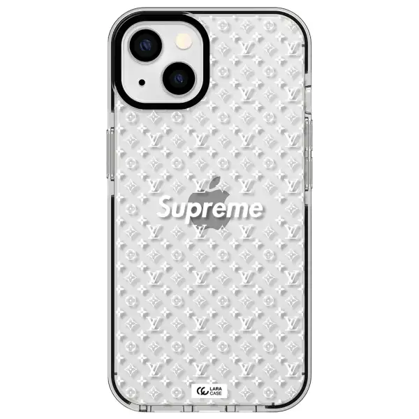 Supreme Center Apple iPhone 13 impact black border Case