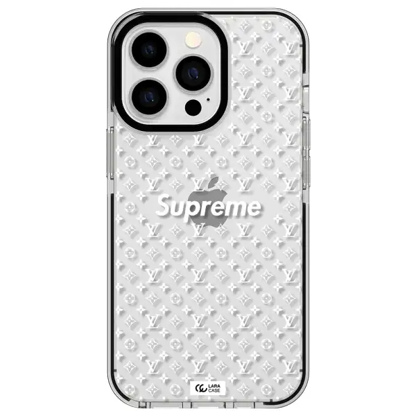 Supreme Center Apple iPhone 13 Pro impact black border Case