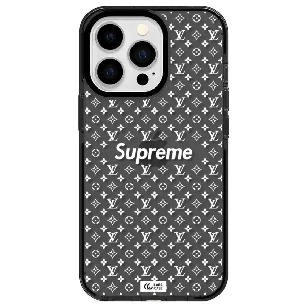 Supreme Center Apple iPhone 13 Pro impact Smoke Black Case