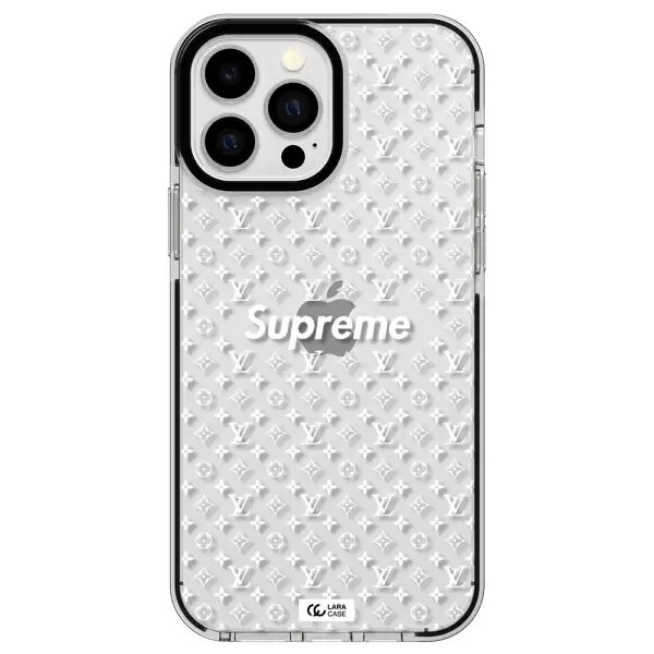 Supreme Center Apple iPhone 13 Pro Max impact black border Case
