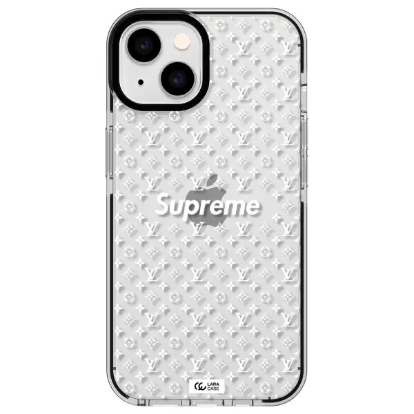 Supreme Center Apple iPhone 14 impact black border Case