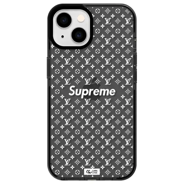 Supreme Center Apple iPhone 14 impact Smoke Black Case
