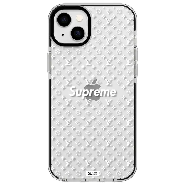 Supreme Center Apple iPhone 14 plus impact black border Case